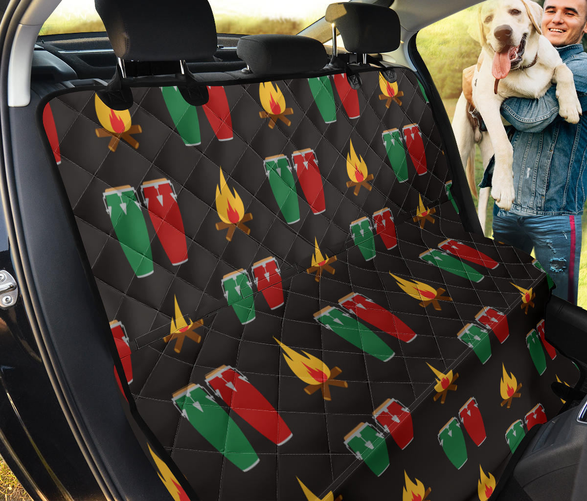 Conga Pattern Print Design 01 Rear Dog Car Seat Cover Hammock