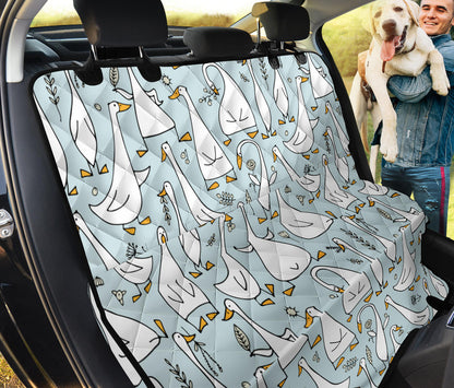 Goose Pattern Print Design 03 Rear Dog Car Seat Cover Hammock