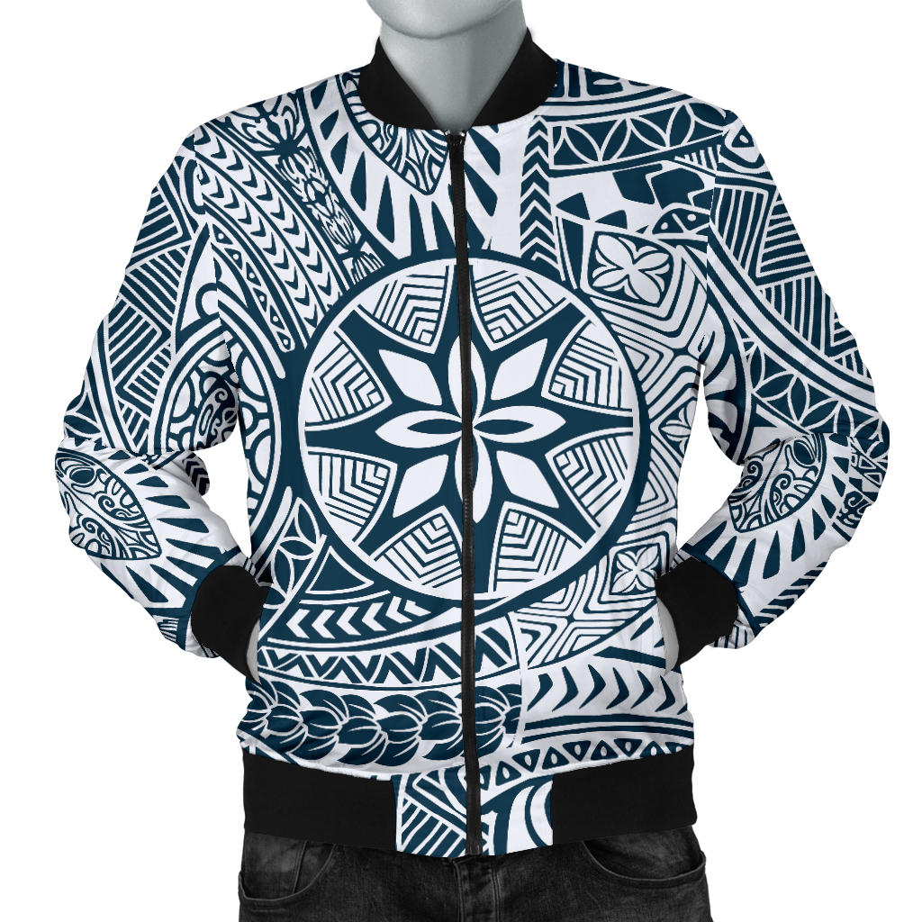 Polynesian Pattern Print Design A03 Men Bomber Jacket