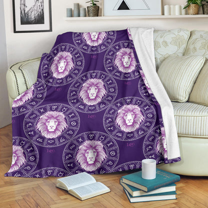 Leo Pattern Print Design 04 Premium Blanket
