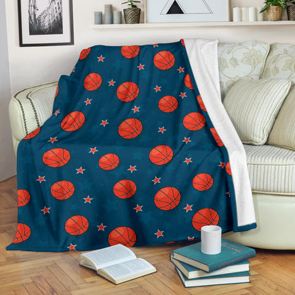 Basketball Pattern Print Design 02 Premium Blanket