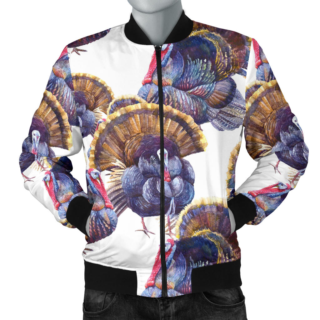 Turkey Pattern Print Design 01 Men Bomber Jacket