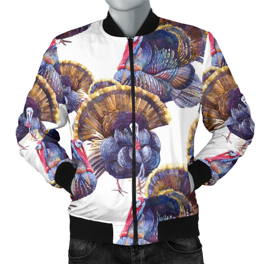 Turkey Pattern Print Design 01 Men Bomber Jacket