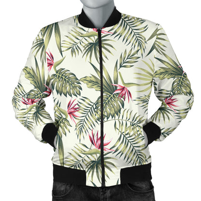 Bird Of Paradise Pattern Print Design 04 Men Bomber Jacket