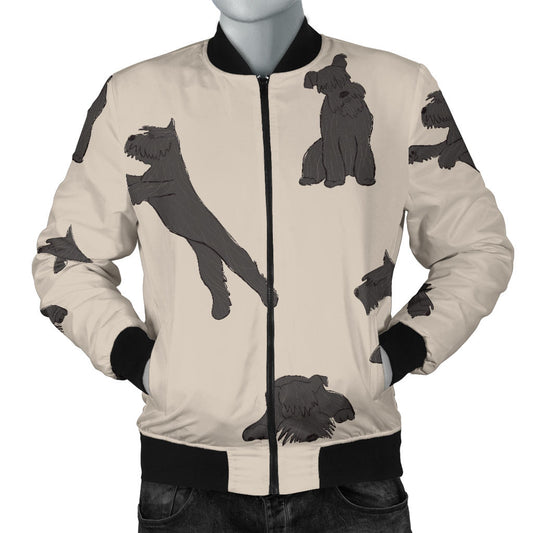 Schnauzers Pattern Print Design A06 Men Bomber Jacket