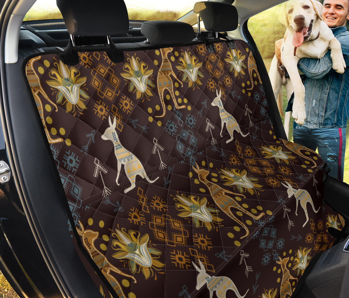 Kangaroos Pattern Print Design 03 Rear Dog Car Seat Cover Hammock