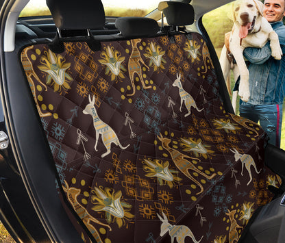 Kangaroos Pattern Print Design 03 Rear Dog Car Seat Cover Hammock