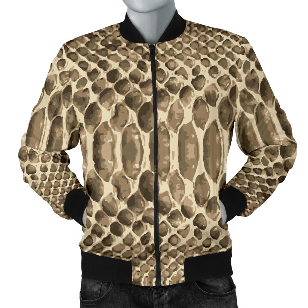 Python Pattern Print Design A02 Men Bomber Jacket