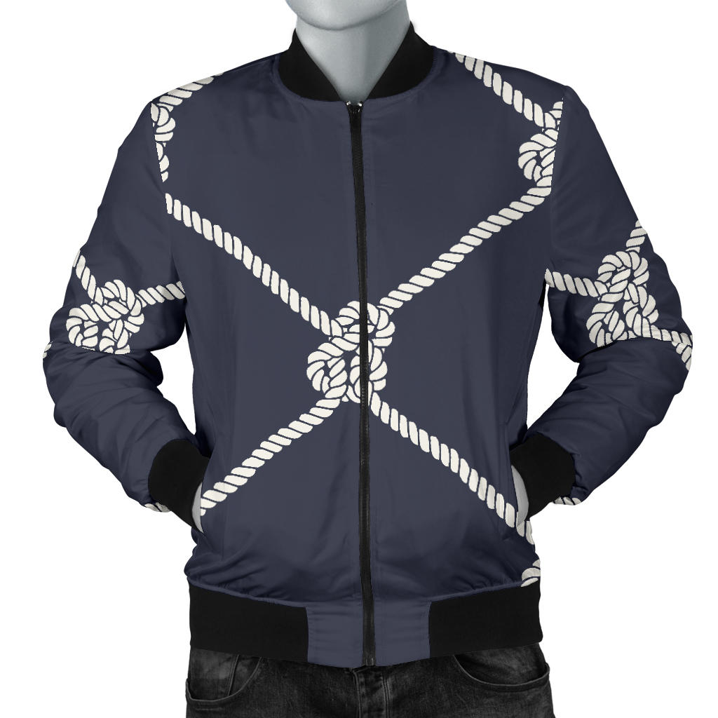Rope Pattern Print Design A02 Men Bomber Jacket