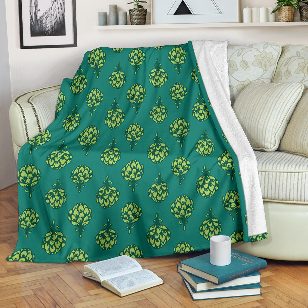 Artichoke Pattern Print Design 04 Premium Blanket