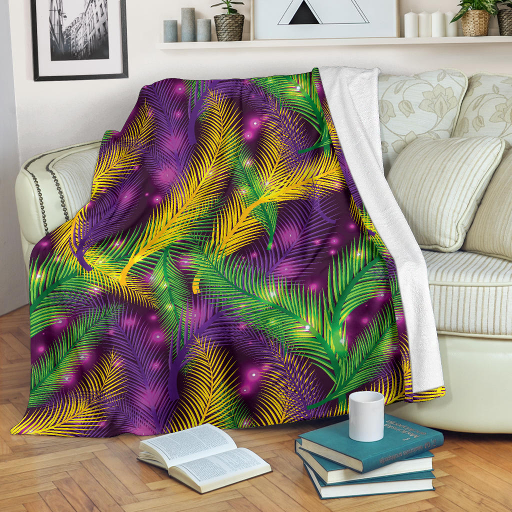 Mardi Gras Pattern Print Design 09 Premium Blanket