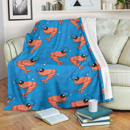 Prawn Cute Pattern Print Design 03 Premium Blanket