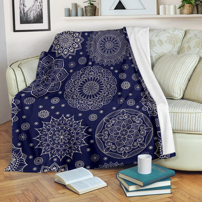 Mandala Pattern Print Design 02 Premium Blanket