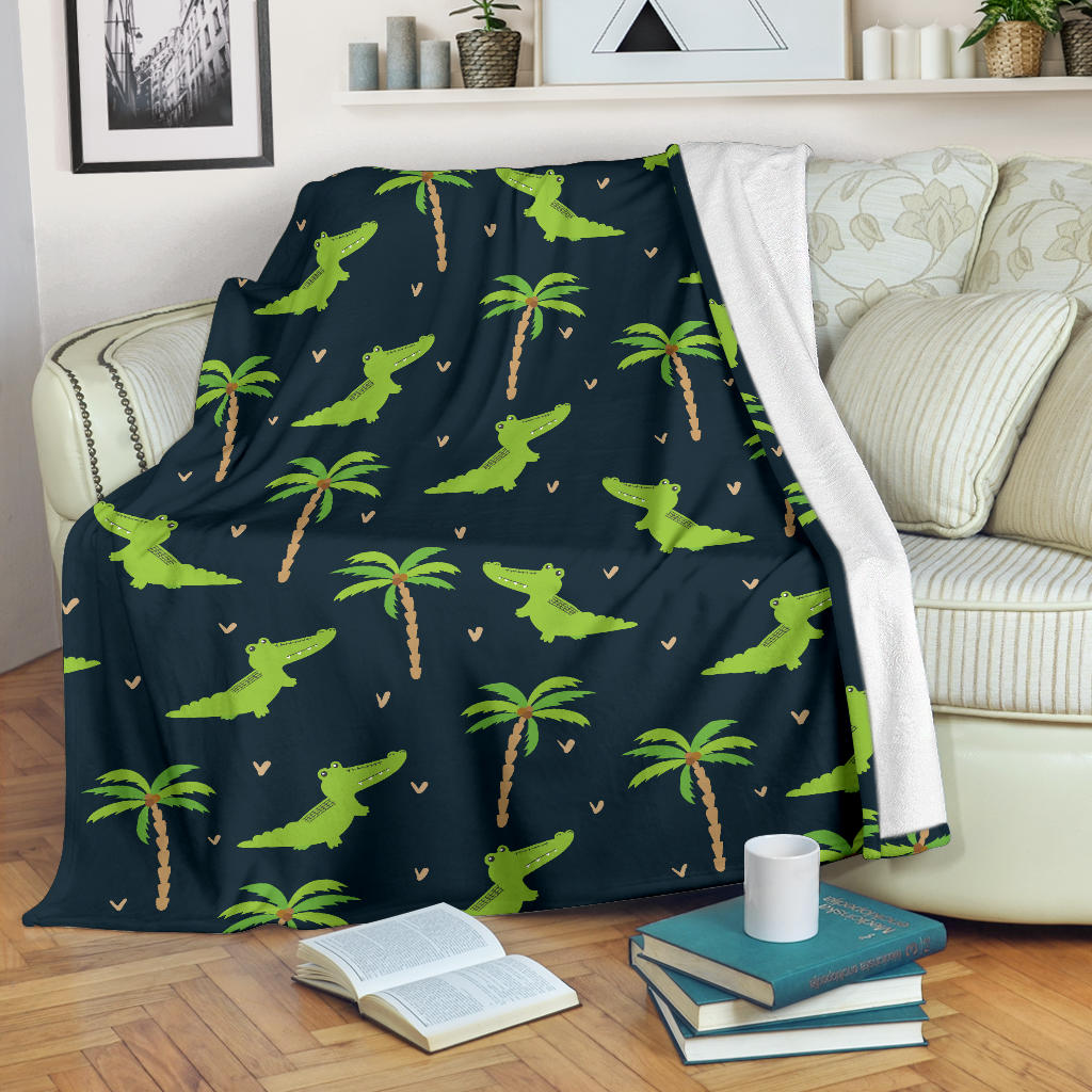 Alligator Pattern Print Design 02 Premium Blanket