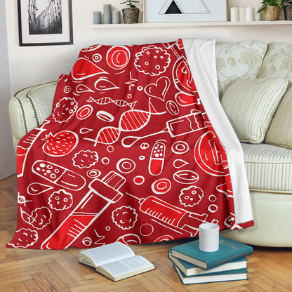 Phlebotomist Pattern Print Design A02 Premium Blanket