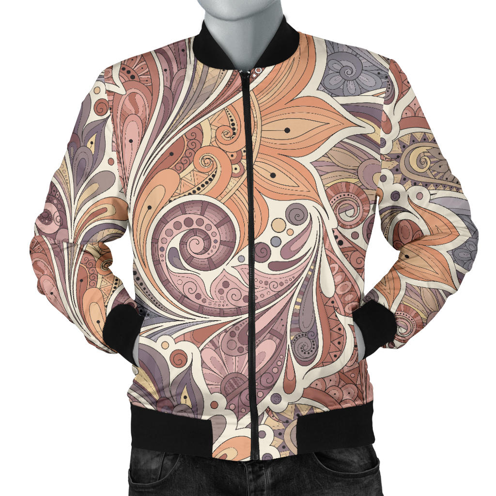 Boho Pattern Print Design 03 Men Bomber Jacket