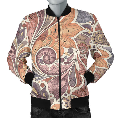 Boho Pattern Print Design 03 Men Bomber Jacket