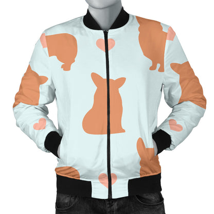 Pembroke Welsh Corgis Pattern Print Design A01 Men Bomber Jacket