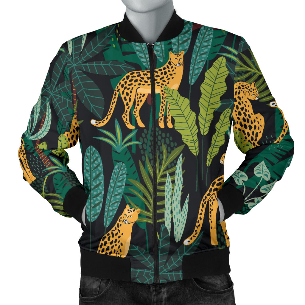 Jaguar Jungle Pattern Print Design 03 Men Bomber Jacket