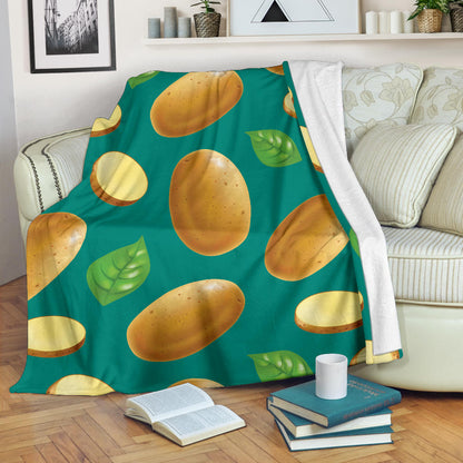 Potato Pattern Print Design A04 Premium Blanket