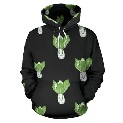 Kale Pattern Print Design 02 Pullover Hoodie