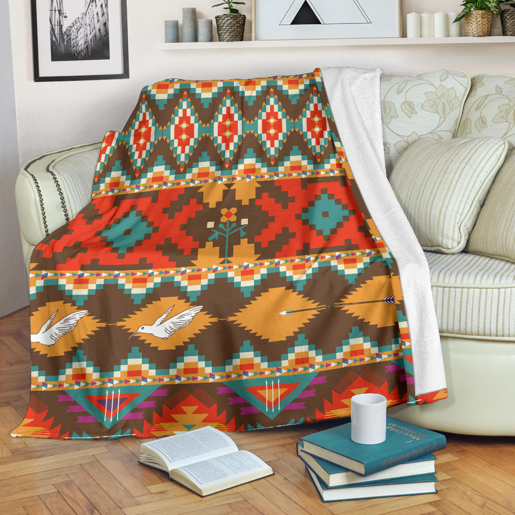 Native Pattern Print Design A01 Premium Blanket