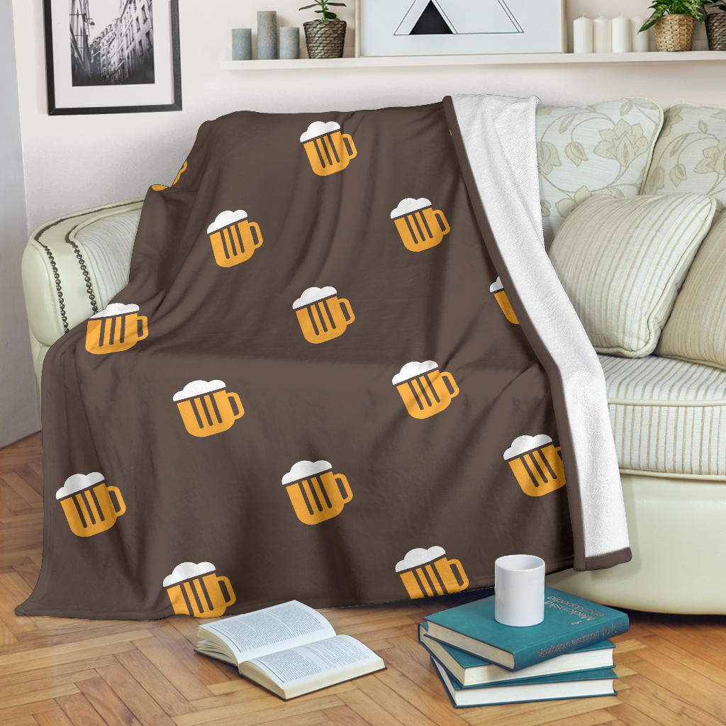 Beer Pattern Print Design 01 Premium Blanket