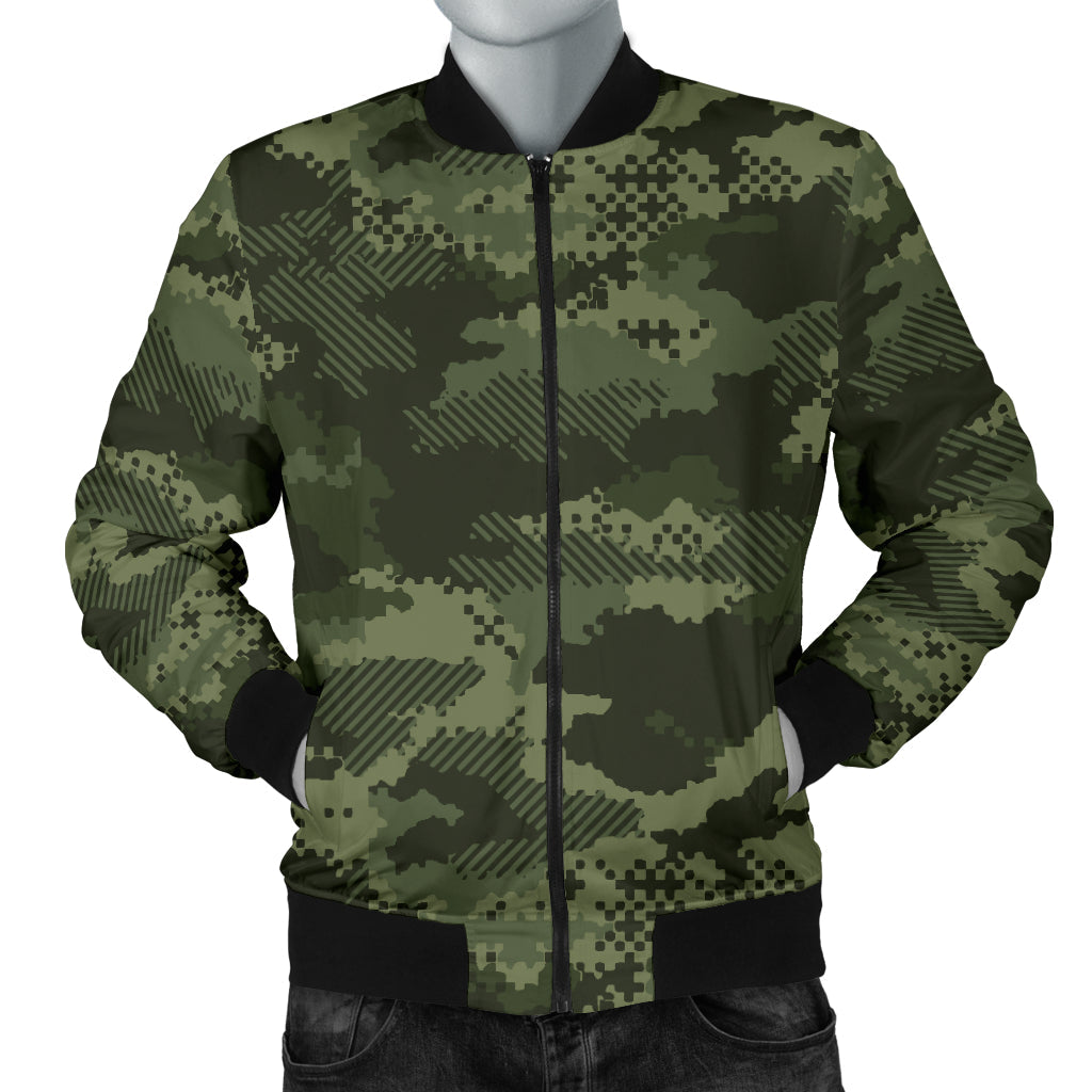 Army Camouflage Pattern Print Design 02 Men Bomber Jacket