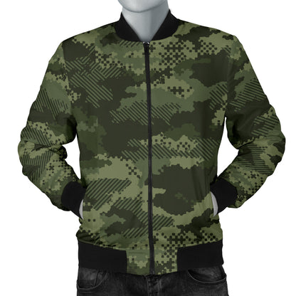 Army Camouflage Pattern Print Design 02 Men Bomber Jacket