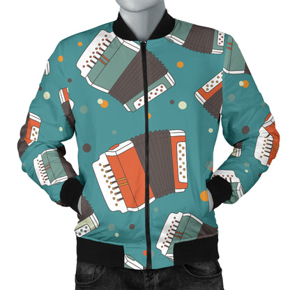 Accordion Pattern Print Design 02 Men Bomber Jacket