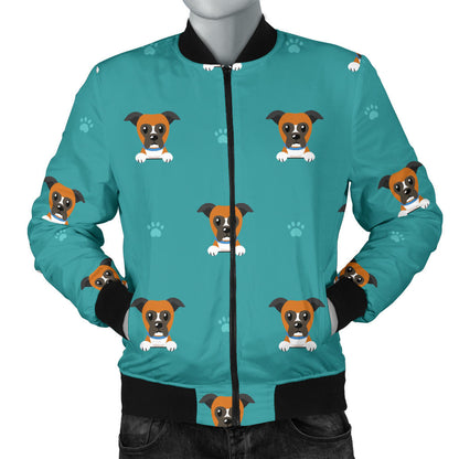 Boxers Pattern Print Design 03 Men Bomber Jacket