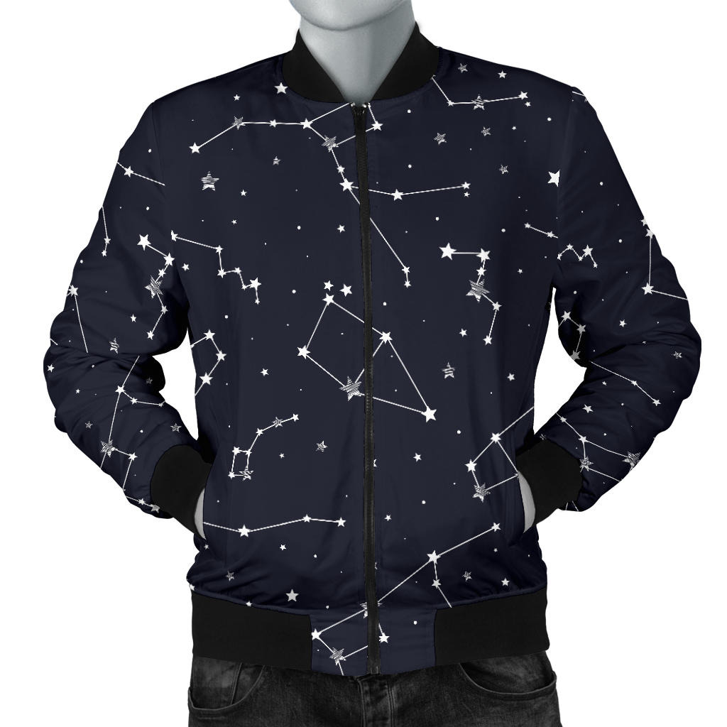 Constellation Pattern Print Design 03 Men Bomber Jacket