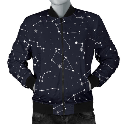 Constellation Pattern Print Design 03 Men Bomber Jacket