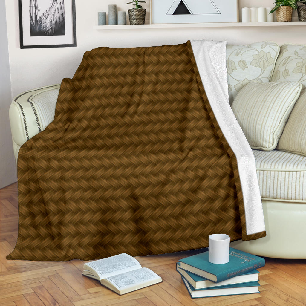 Cable Knit Pattern Print Design 02 Premium Blanket
