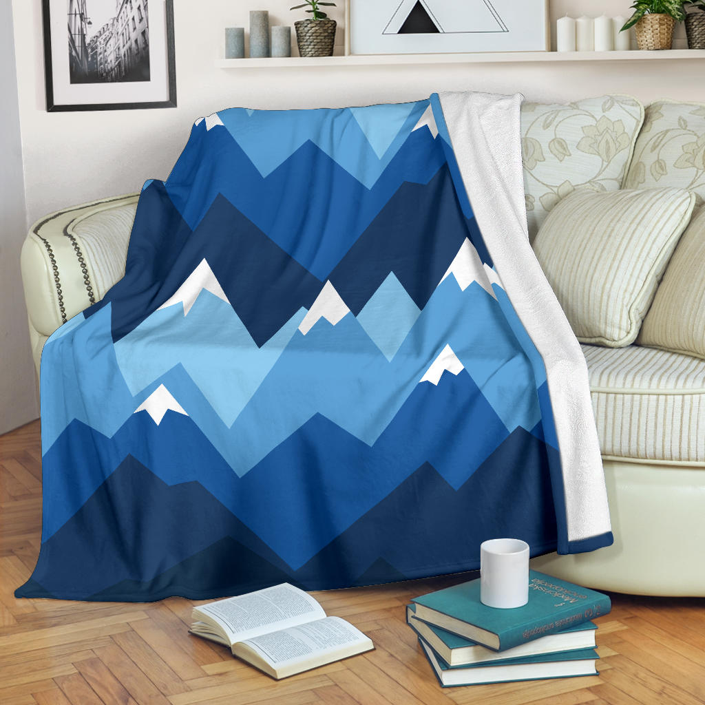 Mountain Pattern Print Design 04 Premium Blanket