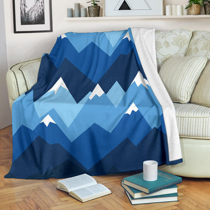 Mountain Pattern Print Design 04 Premium Blanket