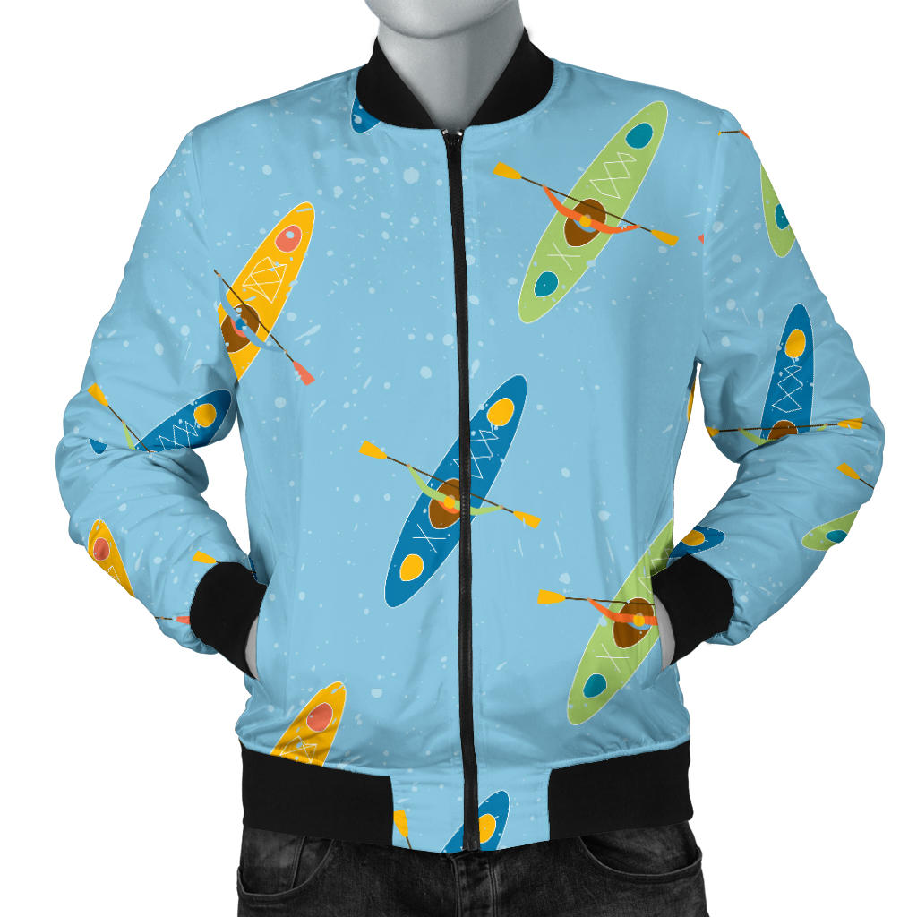 Kayak Pattern Print Design 04 Men Bomber Jacket