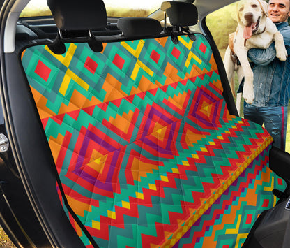 Mexican Pattern Print Design 04 Rear Dog Car Seat Cover Hammock