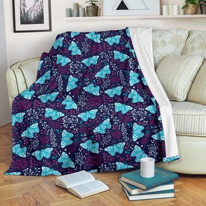 Butterfly Pattern Print Design 011 Premium Blanket
