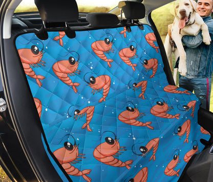 Prawn Cute Pattern Print Design 03 Rear Dog Car Seat Cover Hammock