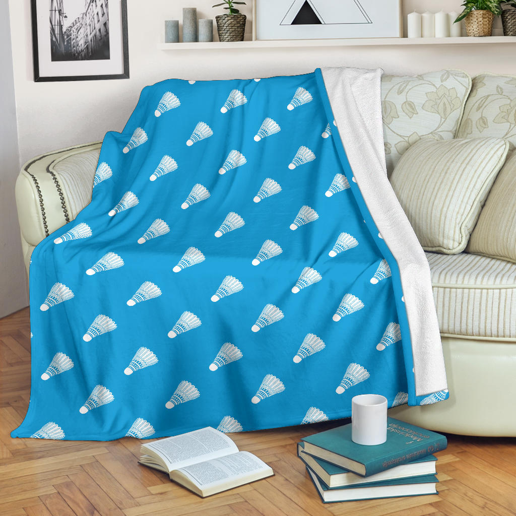 Badminton Ball Pattern Print Design 08 Premium Blanket
