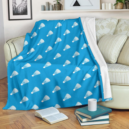 Badminton Ball Pattern Print Design 08 Premium Blanket