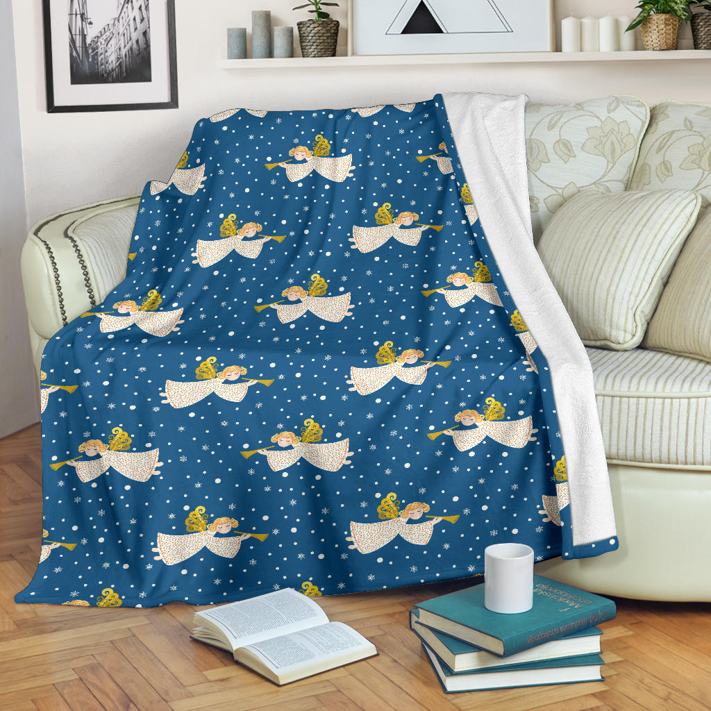 Angel Pattern Print Design 08 Premium Blanket