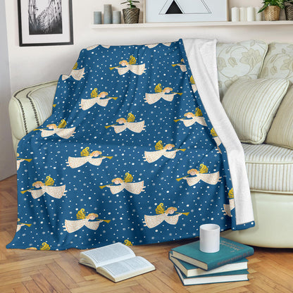 Angel Pattern Print Design 08 Premium Blanket