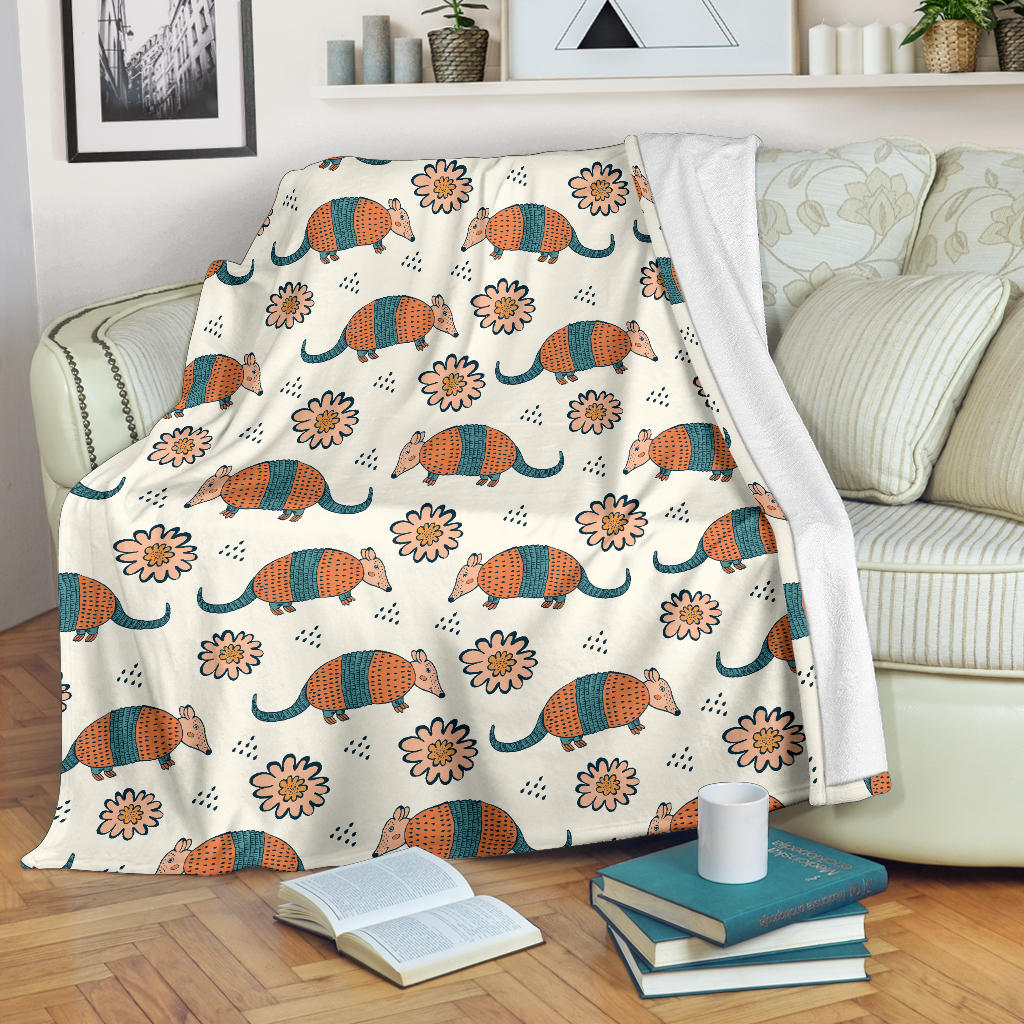Armadillo Pattern Print Design 02 Premium Blanket