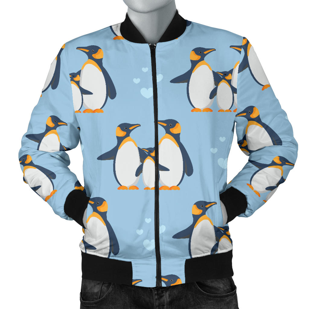 Penguin Pattern Print Design A04 Men Bomber Jacket