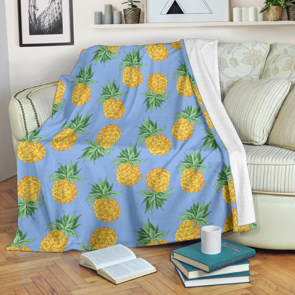 Pineapple Pattern Print Design A04 Premium Blanket