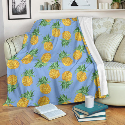 Pineapple Pattern Print Design A04 Premium Blanket