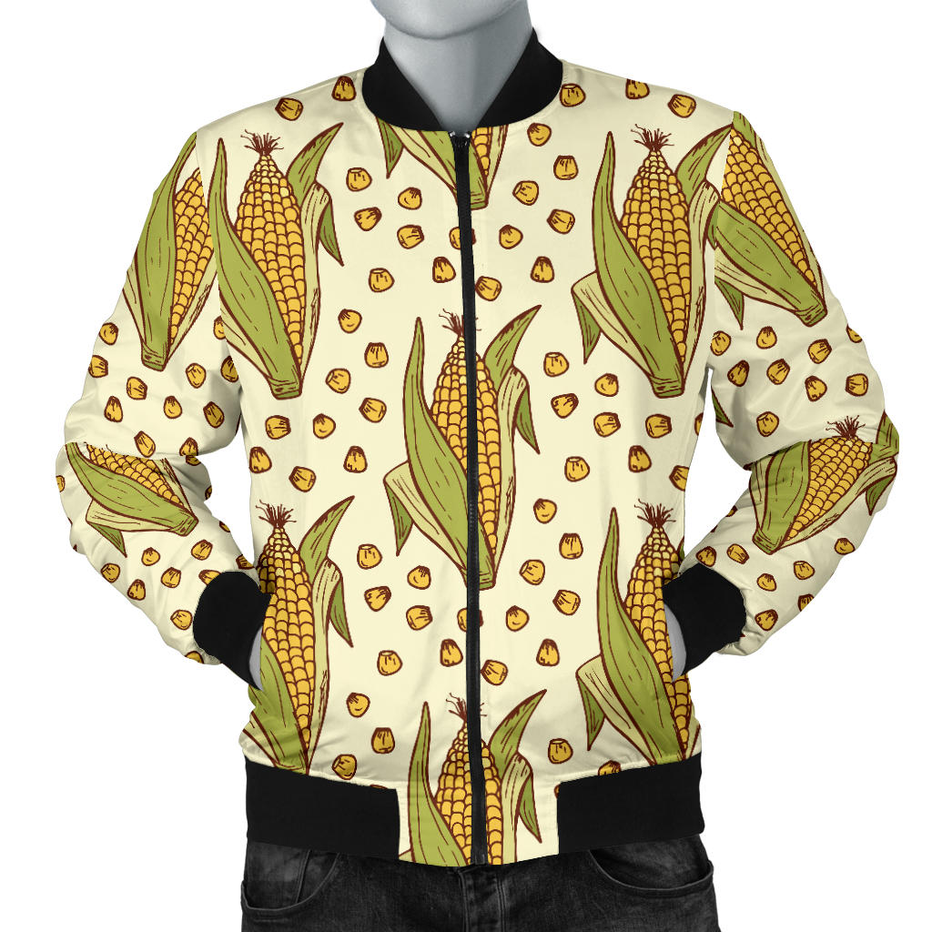 Corn Pattern Print Design 01 Men Bomber Jacket
