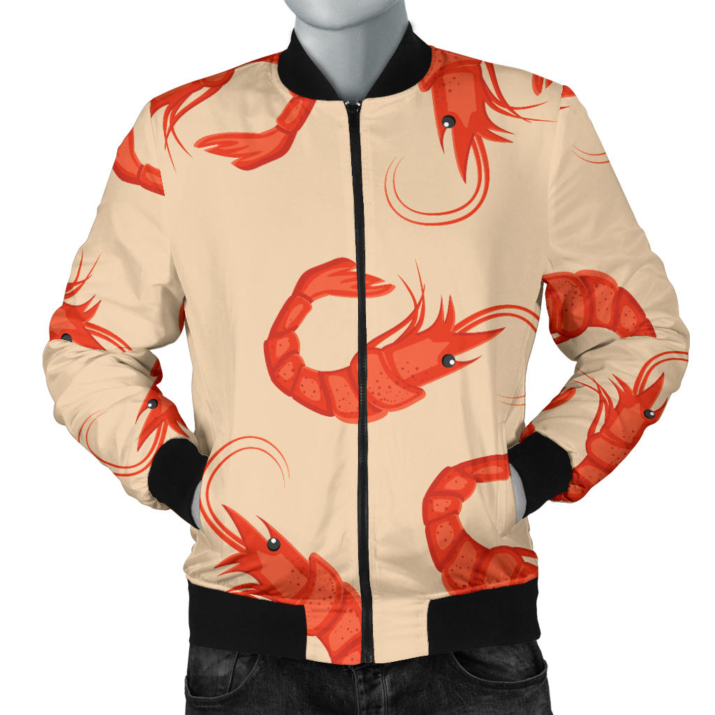 Prawn Pattern Print Design 02 Men Bomber Jacket